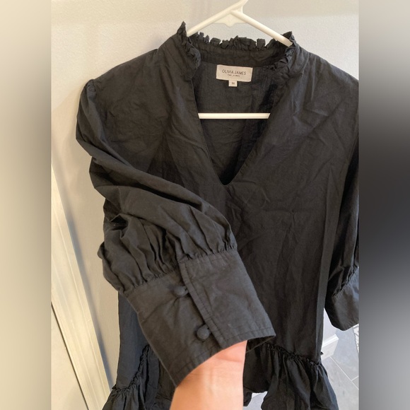 Olivia James The Label Chloe black mini dress size medium - Picture 3 of 6